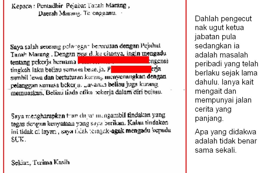 Contoh Surat Aduan Diberhentikan Tanpa Gaji Kepada Jabatan Buruh