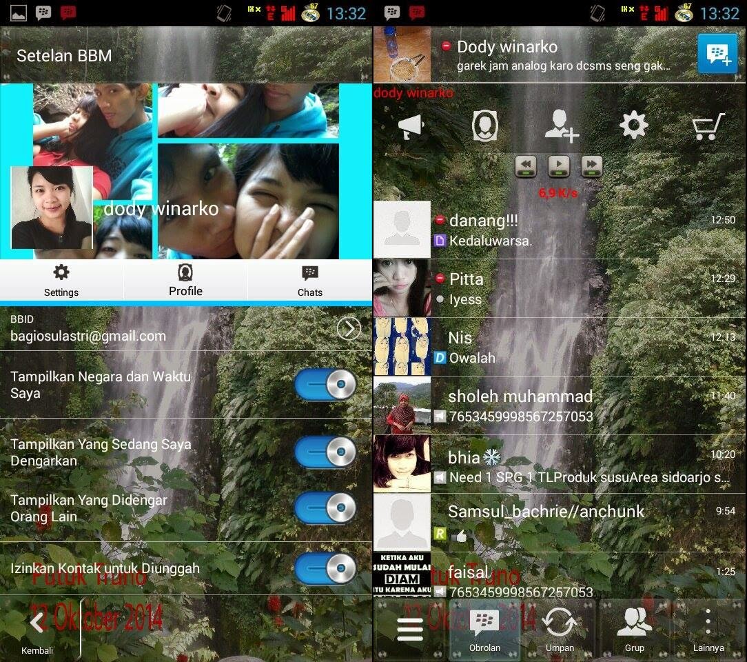 BBM Mod untuk Android bagian 4 (Versi 2.5.0.32)