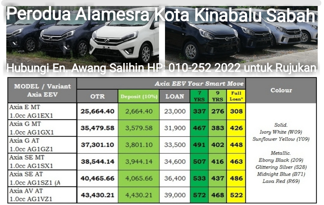 Dealer Perodua Alamesra Kota Kinabalu Sabah Sales