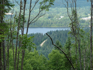 Vue sur le lac Piché depuis le sentier