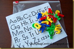 Alphabet Matchup busy bag