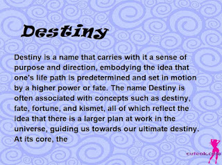 meaning of the name "Destiny"