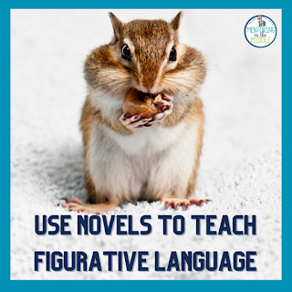 Use novels to teach figurative language, squirrel with an acorn