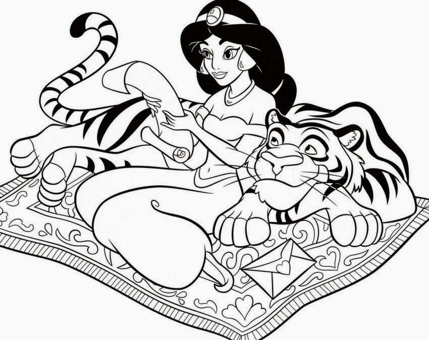 Download Colour Drawing Free HD Wallpapers: Disney Princess Jasmine ...
