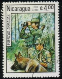 1983年ニカラグア共和国　ジャーマン・シェパードの切手