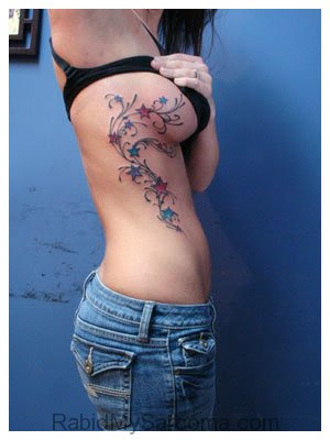 Star tattoos for girls on side picture 13 star tattoo with side body style