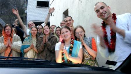 Ecstatic Lithuanian Hare Krishna Devotees