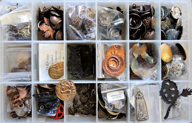 Metal buttons and findings and jewelry components