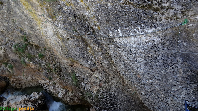 Vía ferrata Pasarela de Espeja en la localidad soriana de Espeja de San Marcelino.