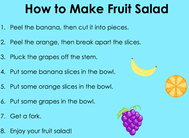 How to Make Fruit Salad chart