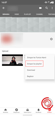 2. Setelah itu silakan pilih Simpan ke playlist