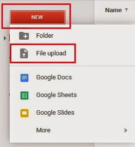 Google Drive New File Upload