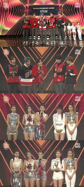 Rookie TXT and ITZY won Rookie of The Year Award at 34th Golden Disk Awards!