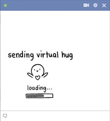 Sending Virtual Hug Emoticon