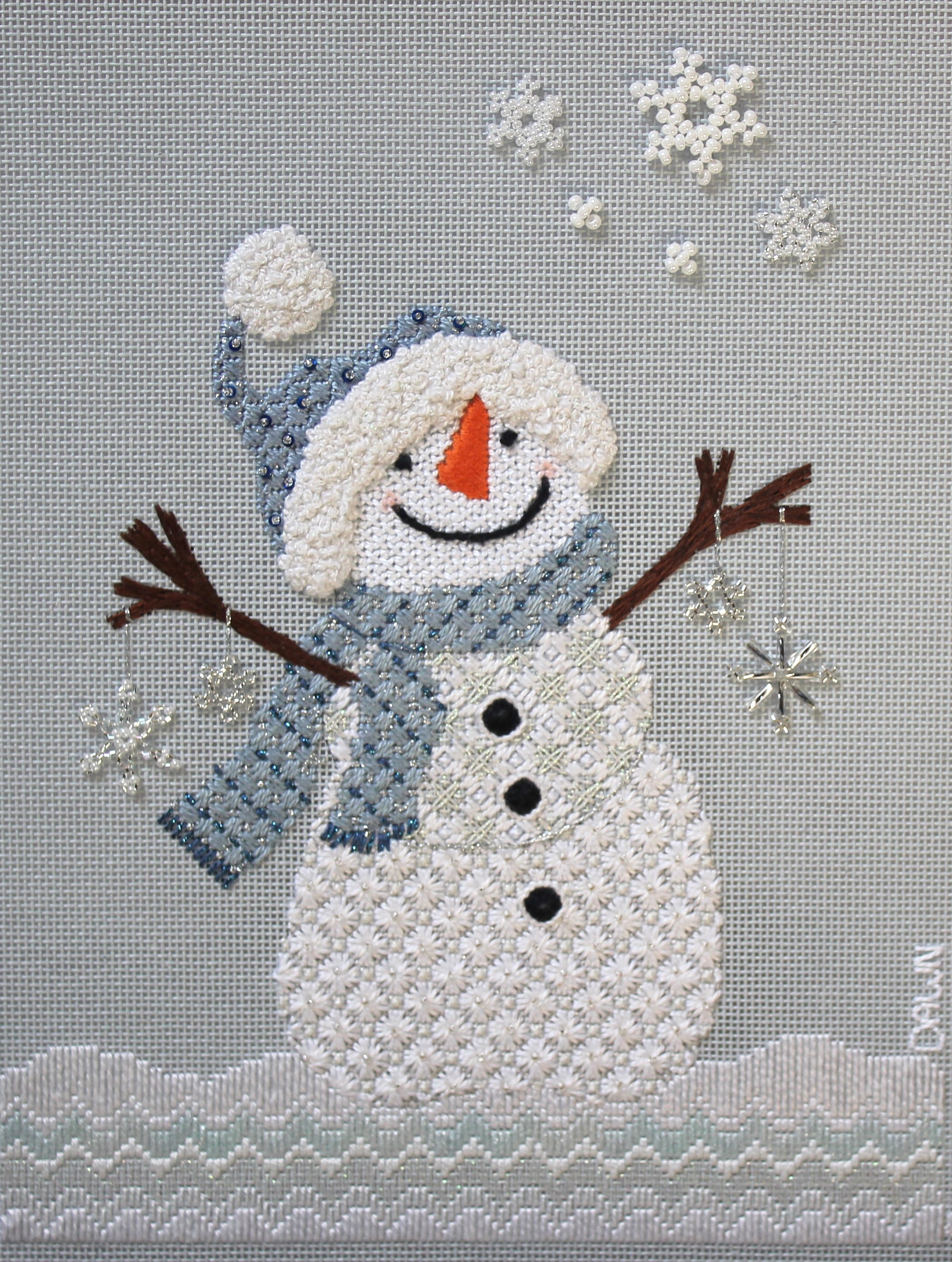 IggleStitch: December Cross Stitch Pattern – Snow! – Geek Girl Pen Pals