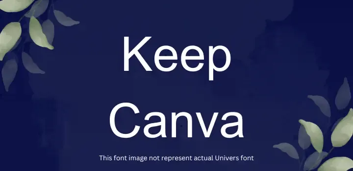 Univers Best Small Caps Fonts in Canva