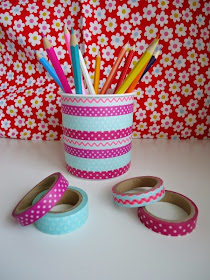 Washi Tape Pen Pot : Dinki Dots