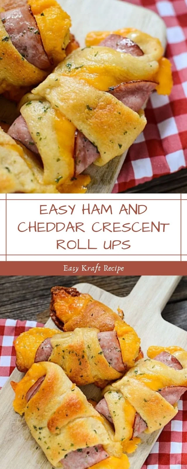 EASY HAM AND CHEDDAR CRESCENT ROLL UPS