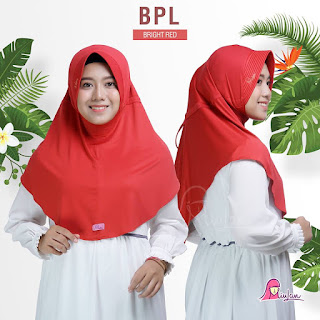 jilbab anak miulan bpl kids bright red