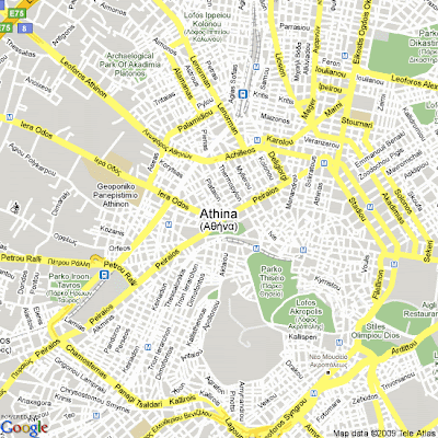 Map of Athens Greece