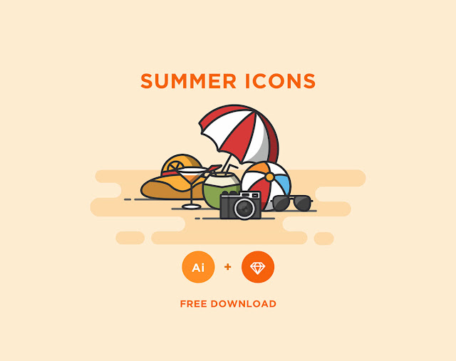 Free Summer Icons Set