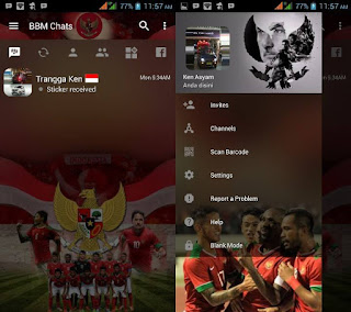 BBM MOD Transparan Tema Timnas Indonesia v3.2.0.6 APK Terbaru