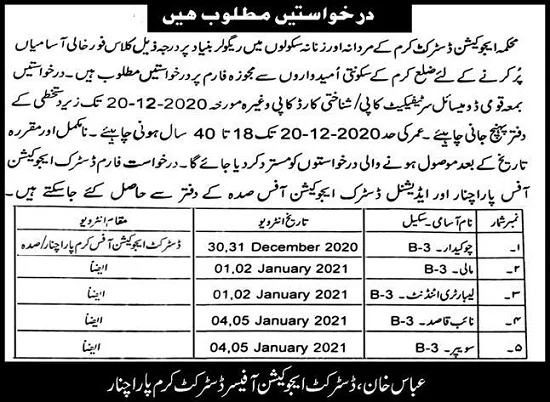 education-department-kpk-jobs-2020-naib-qasid-mali