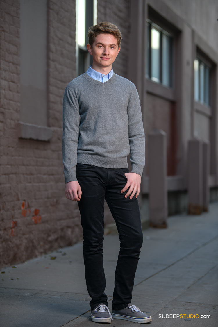 Huron High School Guys Senior Portraits Fashion Downtown Alley Style SudeepStudio.com Ann Arbor Senior Pictures Photographer