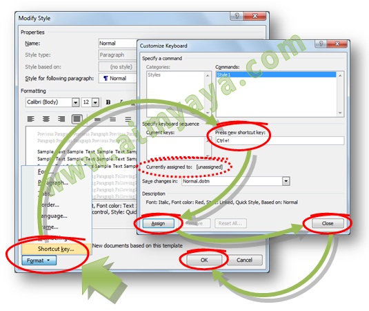 Keyboard shortcut cukup efektif untuk mempercepat pengaksesan atau  penggunaan sebuah styl Ahli Matematika Cara Membuat/Mengganti Keyboard Shortcut untuk Style di Ms Word