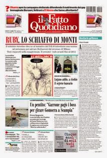 Il Fatto Quotidiano del 11 Maggio 2012 | ISSN 2037-089X | TRUE PDF | Quotidiano | Cronaca | Politica
Il quotidiano è edito dal 23 settembre 2009. L'uscita del giornale è stata preceduta da una lunga fase preparatoria iniziata il 28 maggio 2009 con l'annuncio del nuovo quotidiano dato sul blog voglioscendere.it da Marco Travaglio.
Il nome della testata è stato scelto in memoria del giornalista Enzo Biagi, conduttore del programma televisivo Il Fatto, mentre il logo del bambino con il megafono si ispira al quotidiano La Voce, in omaggio al suo fondatore Indro Montanelli.
L'editore ha manifestato la volontà di rinunciare ai fondi del finanziamento pubblico per l'editoria e di sovvenzionarsi soltanto con i proventi della pubblicità e delle vendite, e di usufruire solo delle tariffe postali agevolate per i prodotti editoriali sino alla loro abrogazione nell'aprile 2010.