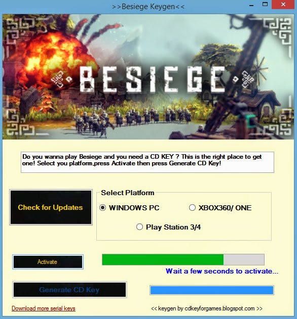 besiege free serial key