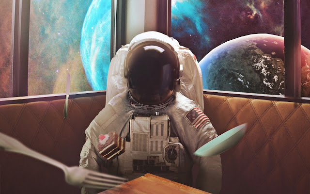 Download Wallpaper Astronaut, Space, Sci Fi, Artist, Artwork, Hd, 4k, Painting Images.