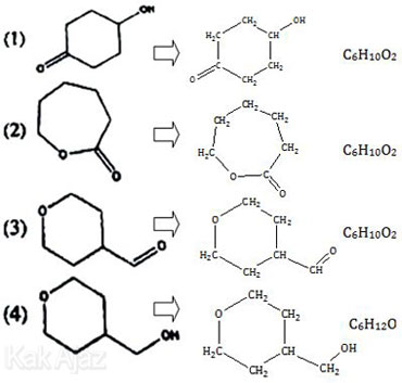 Penentuan isomer asam siklopentilmetanoat