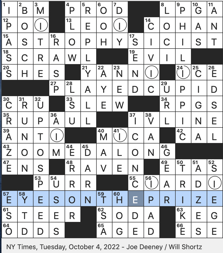 NYT Crossword Answer 05 October: Check Answers And Explanations - SCP  Magazine