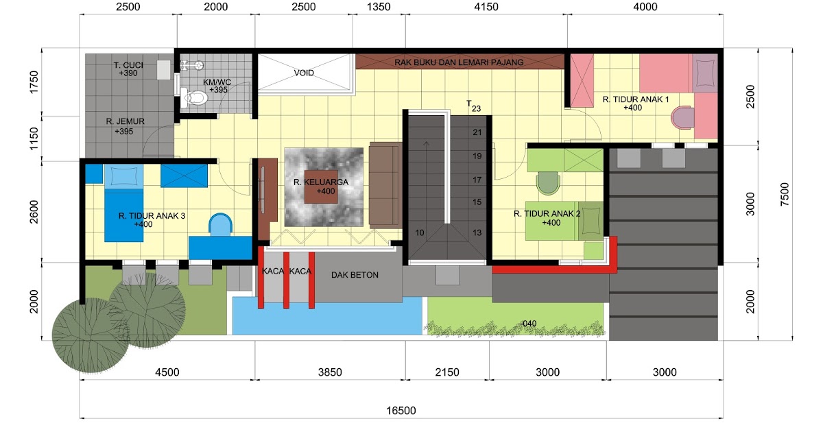  Gambar  Desain Rumah Melebar 1 Lantai  Contoh Z