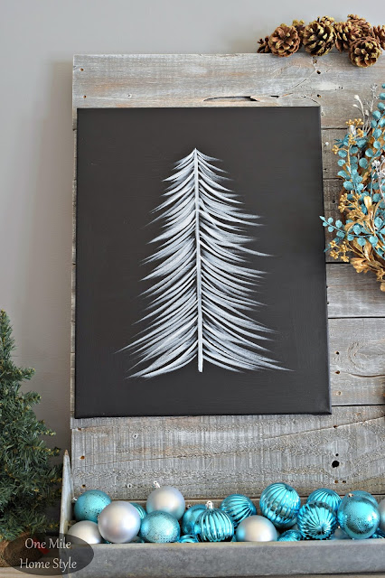 Step by Step instructions on how to make your own black and white holiday art