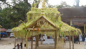 kuruthola pandhal made at kottankulangara devi temple during festival