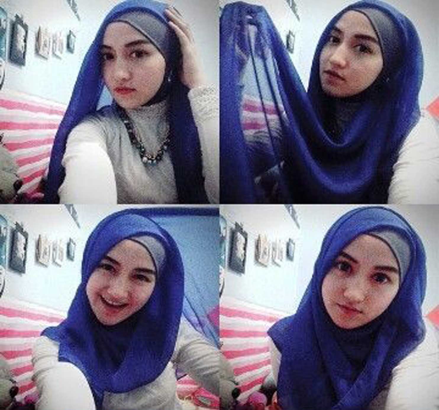 87 Gambar Lengkap Tutorial Hijab Segi Empat Bermotif Paling