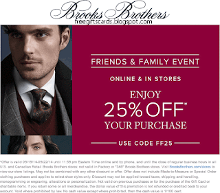 Free Printable Brooks Brothers Coupons
