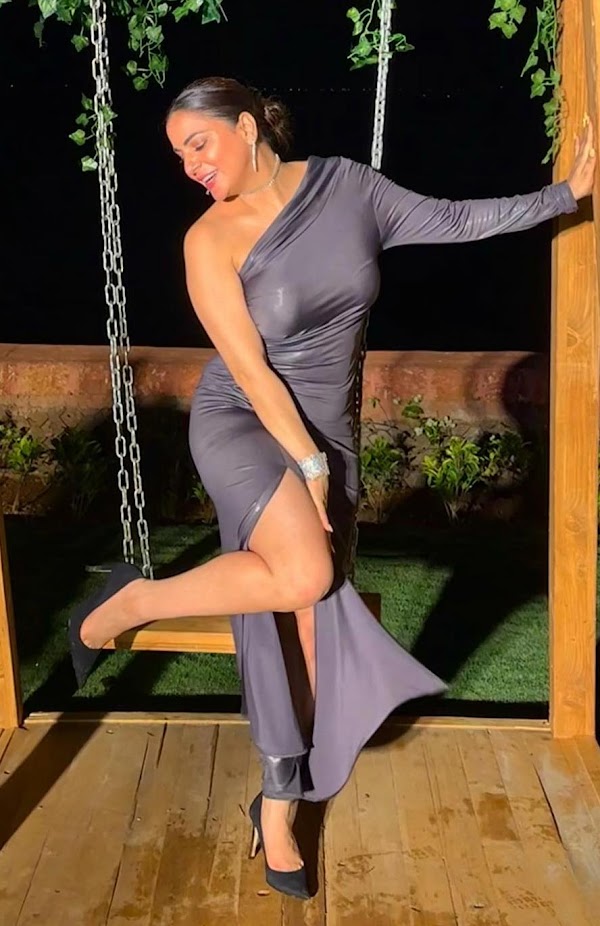 shraddha arya high slit dress sexy legs thighs indian actress