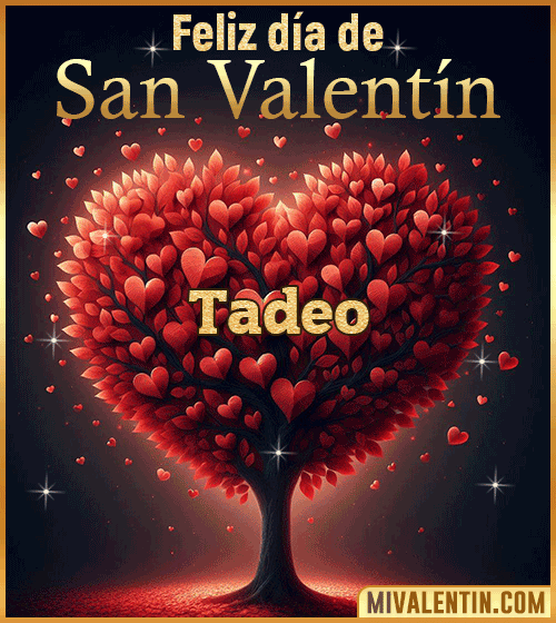 Gif feliz día de San Valentin Tadeo