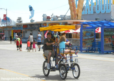 Bike Riding on the Wildwood Boardwalk in New Jersey