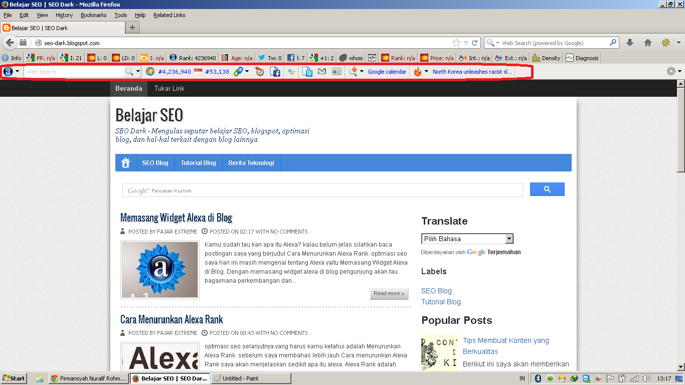 Memasang Toolbar Alexa di Browser  Belajar SEO