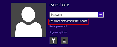 password hint reset windows 8 password