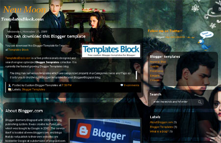 New Moon Blogger Template