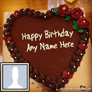 birthday cake with name and photo