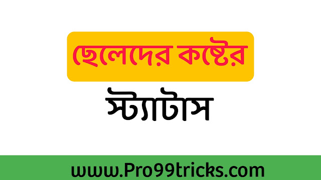 ছেলেদের কষ্টের স্ট্যাটাস