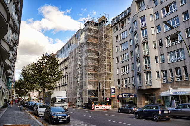 Baustelle Passauer Straße, Übergang Ka De We zum Parkhaus, 10789 Berlin, 18.10.2013