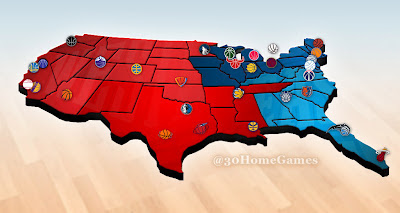 30 Home Games: NBA maps: New '30 Home Games' Facebook wallpaper