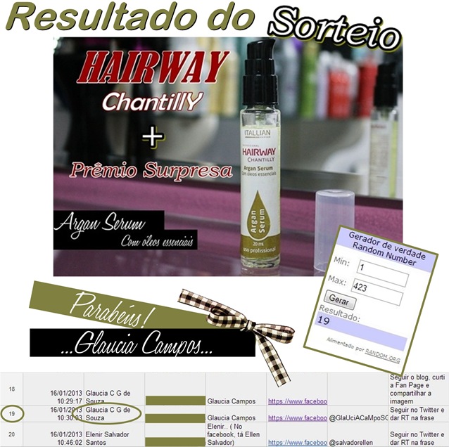resultado do sorteio do óleo de argan   prêmio surpressa